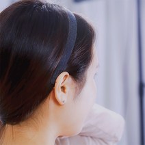 가배리본 데님 과 데님스트라이프 헤어밴드 [완제품]