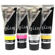 [동화오피스] 알파 아크릴물감 50ml / 형광 펄 낱색, 993 Pearl Violet