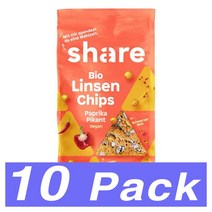 쉐어 Linsenchips 렌틸콩 칩 파프리카 피칸트 비건 Share Bio Paprika 80G 10개
