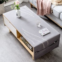 명품 식탁보 모던 미니멀 테이블보 코튼 린넨 Yinshang, 【보통면과 린넨】 80 × 180cm, 리플 음악 테이블 천