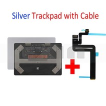 가전 pc 부속 부품 macbook air 13 용 a1932 트랙 패드 플렉스 케이블이있는 a1932 터치 패드 821 01833 02 그레이골드실버 교체 2018 2019, 케이블이 있는 은색