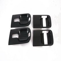 현대 H-1 i800 그랜드 스타렉스 2018-2021 용 ABS 크롬 탄소 외부 사이드 도어 핸들 보울 프레임 커버 트림, 02 ABS carbonfiber B