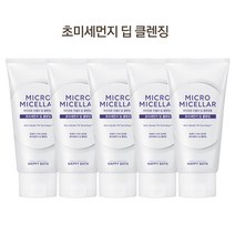 해피바스 마이크로 미셀라 딥 클렌징 폼, 120g, 5개