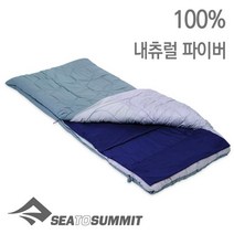 SEATOSUMMIT 씨투써밋 [안전발전소] 침낭라이너 시리즈 코튼 머미 실크 액스팬더 더블침낭, 실크 코튼 트래블러 네이비 블루