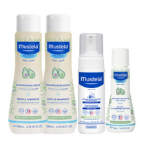 무스텔라 젠틀샴푸 200ml + 폼 샴푸 포 뉴본 150ml + 여행용 노린스 클렌징워터 50ml, 2세트