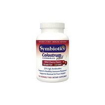 [Symbiotics 심바이오틱스 콜로스트럼 플러스 츄어블 와일드 체리 맛 120 타블렛 124189