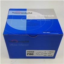 태양연마 필름 5인치 6홀(100장)/ 원형사포, 220번, 1개