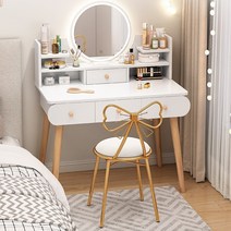 homeclia 럭셔리 화장대세트 LED 거울 스툴 메이크업 화장책상, 옵션 21