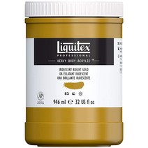 Liquitex 프로페셔널 헤비 바디 아크릴 물감 946ml32온스 냄비 무지갯빛 브라이트 골드 USA 미국