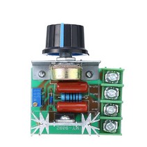 전압조절기50-220V AC 2000W 모터 조광기 SCR 전압 조정기 컨트롤러 전기 노브 스위치 온도 조절기, 한개옵션0