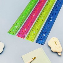 DAO_13직자 도형자 30cm 4P 세트 문구자 생활 건강 사무 용품_, 30cm 자 4P 세트