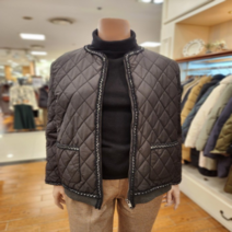 BCBG카오퀼팅패턴트위드라인배색경량패딩점퍼B2D9R102