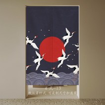 일본풍 일식집 초밥집 패브릭 문 가리개 일식 식당 중문 주방 가림막 커튼 우키요예 그림 파도