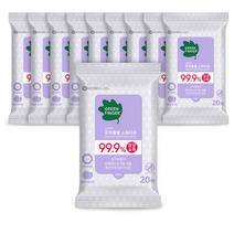 그린핑거 유아용품 휴대용 소독티슈 20매, 35개