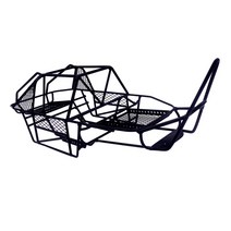 GHSHOP SCX10 크롤러 모델 자동차 DIY 액세서리 용 롤 케이지 바디 섀시 프레임 업그레이드, 47x16.5x14cm, 철, 검정