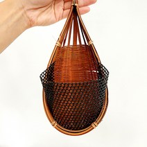 꽃나무팜 수제 대나무 바구니 행잉식물 걸이용 바구니