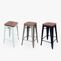 디자인체어 1092 티크원목 바스툴 (3 color), 메탈