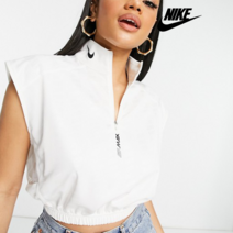 나이키 에어맥스 데이 민소매 아노락 반집업 자켓 화이트 여성 나일론