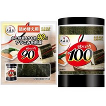 오오모리야 탁상 김 90매입 / 100매입 / 일본 김 / 노리, 오오모리야 탁상 김 100매입 (플라스틱 통)