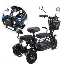 세련된 디자인 전기 세발 스쿠터 자전거 소형 픽업, 01.8A30km주행3인승, 모델