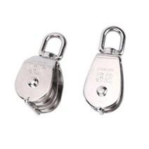 지브크레인 1톤호이스트 기중기 이동식크레인 M15 M20 풀리 블록 스테인레스 스틸 견인 휠 무거운 싱글 및 더블 회전 게양 로프 세트, 없음, 더블 휠+M32