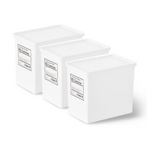 꿈꾸는키친 다용도 세탁 가루 세제 소분 용기 + 라벨지, 3세트, 뚜껑 분리형 L 1700ml