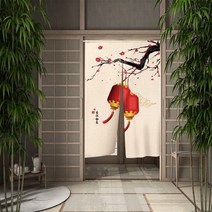 중문커튼 방풍 비닐 커튼 자석형 방한문 중문일본 분할 문 커튼 중국어 잉어 란턴 식물 리넨 코튼 출입구, 16 CLX00318_05 80x150cm