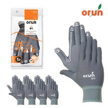 오런 속장갑 도트장갑 다용도장갑 멀티5p, 멀티5p(회색/M), 1개