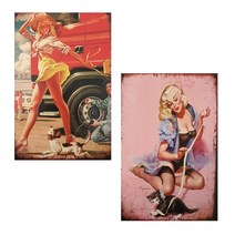 뚱이네봉다리 레트로풍 인테리어 소품 가볍고 설치가 쉬운 빈티지 사각 철제 벽장식, 철제 벽장식 17토르