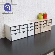 모든공방 미니 소품서랍장 9칸 틈새서랍장 약보관함, 우드