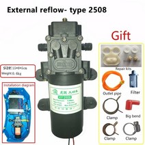 엔진분무기 4행정 고압 동력 자동 농약 살포기 농업 전기 워터 펌프 Dc 12 v 70psi 3.5l/분 내구성 강, 02 2508External reflow_01 12V, 02 2508External reflow_01 12V
