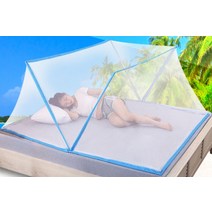 접이식 원터치 모기장 침대모기장 싱글 대형모기장 캐노피 3size, 스카이 1 인용