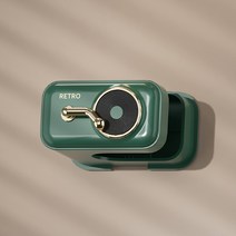 더홀릭 레트로 밀대걸이 깔끔한 디자인 무타공 그린