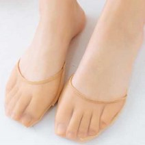 뮬 슬립온 슬링백 슈즈를 위한 발끝 양말 X 4개입