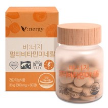 휴럼 비너지 멀티 비타민 미네랄 600mgX60정 1박스, 단품, 단품