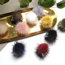 [KNOTXKNOT] 10color 리얼밍크 원포인트 컬러풀 집게핀