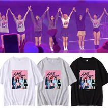 블랙핑크티셔츠 BLACKPINK 콘서트 BORN PINK 루즈핏 프린트 반팔 단체 티셔츠 반티
