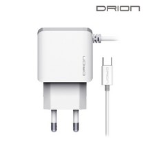 드리온 C타입 일체형가정용 충전기 QC 3.0(DR-T1-QC3-300) 급속충전기 군부대 사서함 우체국택배 발송가능(추가비용X)