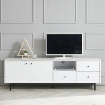 플렉스 북유럽 모던 높은 TV 거실장 티비다이, 플렉스 1800 거실장, 화이트