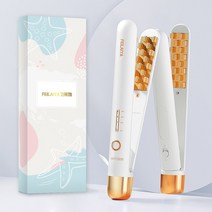 Windee 볼륨 고데기 내추럴 볼륨 4단 온도 세라믹 코팅 헤어 케어 휴대용 220V, 화이트