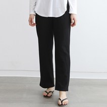 더잘록 와이드 핏 여성 통바지 기모 키작녀 일반