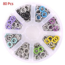 똑딱이 만능 802 단추 펀칭기 펀치기 300 세트 금속 버튼 플라이어 프레스 도구 5mm 스냅 패스너 리벳 포퍼, 06 80 pcs, 06 80 pcs