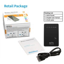 300mbps 미니 무선 와이파이 라우터 리피터 범위 익스텐더 브리지 액세스 포인트 roteador 802 11n wr02, 협력사, EU 플러그, 소매 상자와 함께
