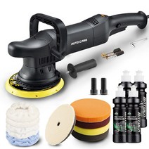 듀얼 액션 궤도 자동차 폴리 셔 버퍼 샌더 다 연마 기계 6 인치 왁스 패드, [05] With liquid wax, [01] 110 볼트 130 볼트