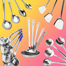 키친플러스 업소용 주방 대형 국자 까오기 뒤집개 건지개 스텐 급식실 식당 샥구 멀티볼, 14.코스모스 키친툴, 볶음스푼