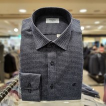 NC 불광점 레노마 # F/W신상 # TR 트위스트얀 미니 체크 기모 네이비 컬러 슬림핏 긴팔 셔츠 RLWSLP-551-NY-5