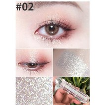 스모키아이쉐도우별 달 파편 아이섀도 팔레트 홀로그램 빛나는 무광택 반짝임 그림 물감 아이섀도 팔레트 금속의 다이아몬드 화장품 펜, 02