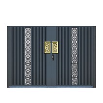 리빙잇소 단독 전원 주택 주차장 철제 대문 철제, 단일사이즈, 다크 그레이