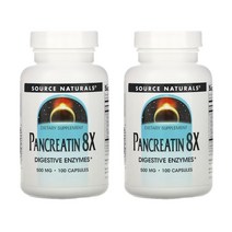 소스네츄럴 소스내츄땡 Pancreatin 8X 판크레아틴 프로테아제 500mg 100정 2개