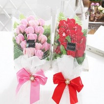 1개 선물 화이트데이 졸업식꽃다발 장미15송이 부부의날 꽃다발 비누꽃 졸업 성년의날, 장미15송이꽃다발레드